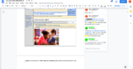 Image of Google doc with Storyboard and conversation in tags